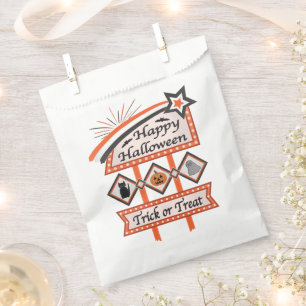 Retro Vintage Halloween Sign – Trick or Treat Favour Bag