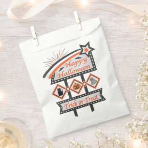 Retro Vintage Halloween Sign – Trick or Treat Favour Bag