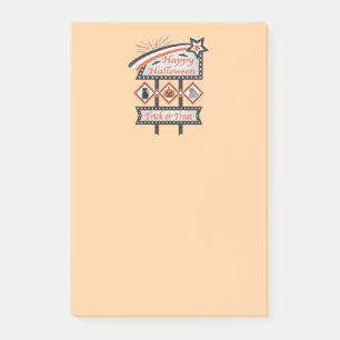 Retro Vintage Halloween Sign – Trick or Treat Post-it Notes