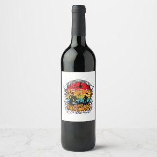 Retro Vintage Halloween - Vintage Halloween Wine Label