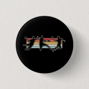 Retro Vintage Handball Player 3 Cm Round Badge