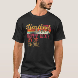 Retro Vintage Happy 100th Day Of School Teacher 10 T-Shirt