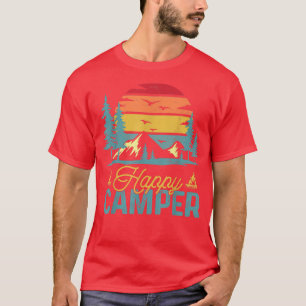 Retro Vintage Happy Camper Funny Matching Camping T-Shirt
