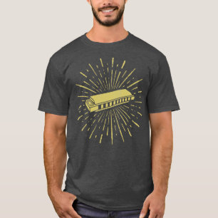 Retro Vintage Harmonica Cool Instrument T-Shirt