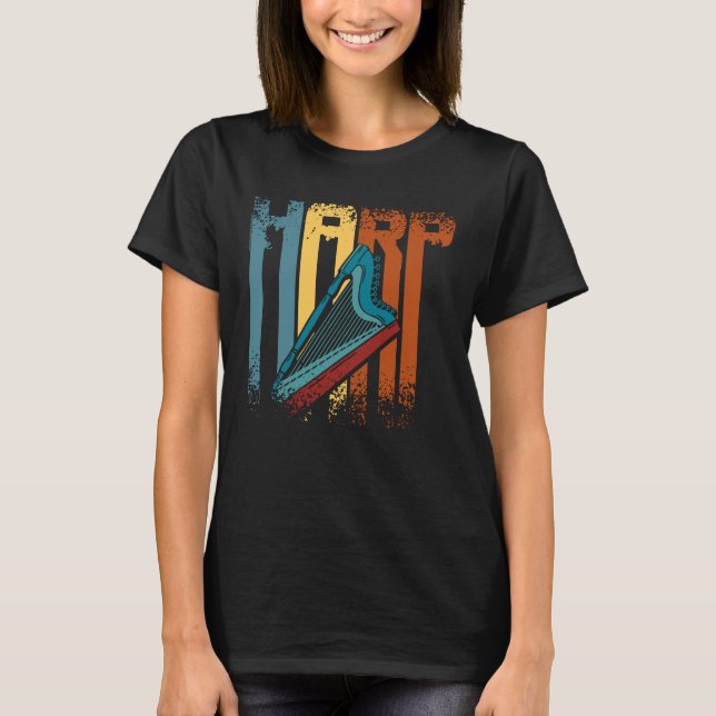 Retro Vintage Harp T-Shirt (Front)