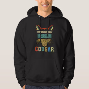 Retro Vintage Head Cougar Nature Cougar Animal Hoodie