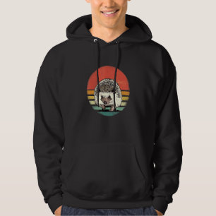 Retro Vintage Hedgehog Animal Hedgehog Hedgehog M Hoodie