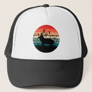 Retro Vintage Hippo Hippopotamus Hippo Lover Trucker Hat