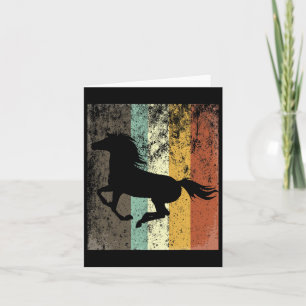 Retro Vintage Horse Lover Gift Horseback Riding Card