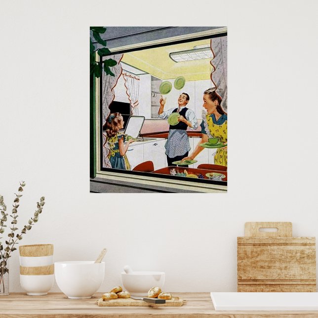 Retro vintage house decor poster (Kitchen)
