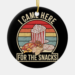 Retro Vintage I Came Here For The Snacks Snacks Fo Ceramic Ornament