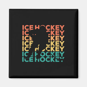 Retro Vintage Ice Hockey Gift For Ice Hockey Playe Magnet