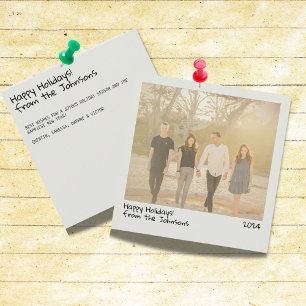 Retro Vintage Instant Camera Photo Holiday Card