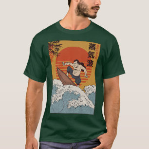 Retro Vintage Japan Samurai Surfing Funny Otaku Bu T-Shirt
