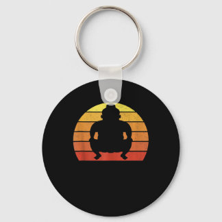 Retro Vintage Japanese Sumo Wrestling Lover Gift Key Ring