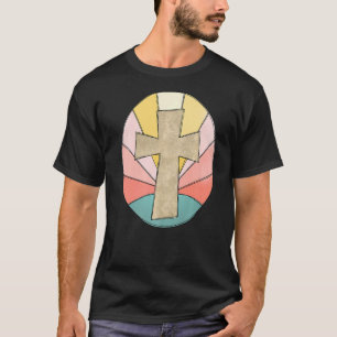 Retro Vintage Jesus Cross Christian I Believe Chri T-Shirt