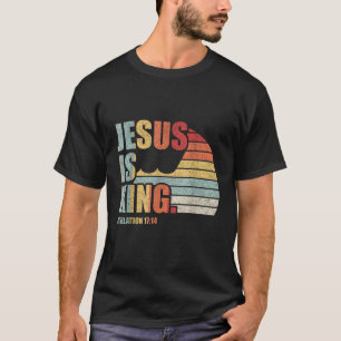 Retro Vintage Jesus Is King Bible Scripture Quote  T-Shirt