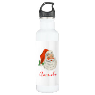 Retro Vintage Jolly Santa Claus Christmas 710 Ml Water Bottle