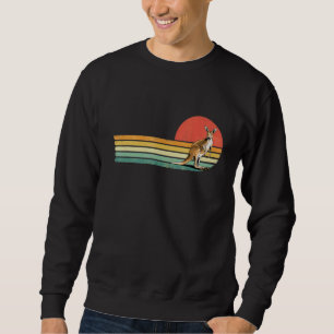Retro Vintage Kangaroo Australia Animal Zookeeper  Sweatshirt