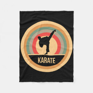 Retro Vintage Karate Gift For Karateka And Martial Fleece Blanket