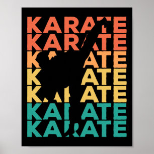 Retro Vintage Karate Gift For Karateka Poster