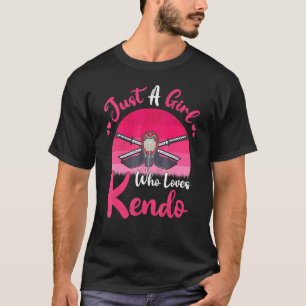 Retro Vintage Kendo Just A Girl Who Loves Kendo T-Shirt