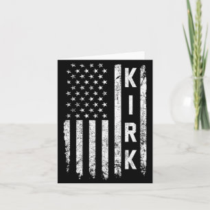 Retro Vintage Kirk Us Flag  Card