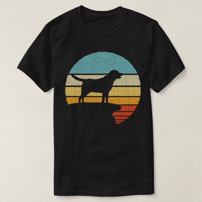 Retro Vintage Labrador Black Lab Owner Dog Puppy  T-Shirt (Design Front)