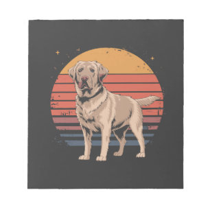 Retro Vintage Labrador Retriever Dog Lover Gifts Notepad