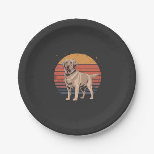 Retro Vintage Labrador Retriever Dog Lover Gifts Paper Plate