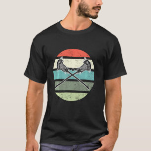 Retro Vintage Lacrosse Sticks Team Sport Lacrosse T-Shirt