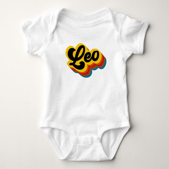 Retro Vintage Leo Baby Bodysuit (Front)