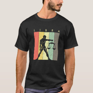 Retro Vintage Libra The Scales Zodiac T-Shirt