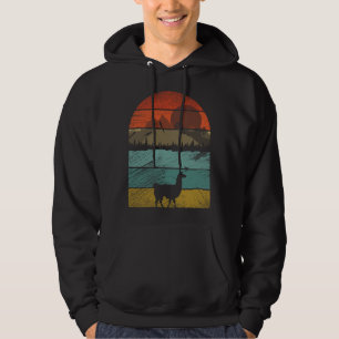 Retro vintage llama and cute animal 5 hoodie