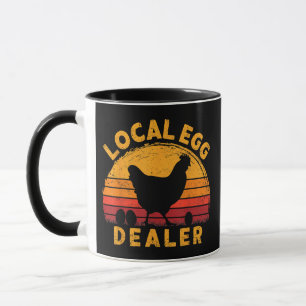 Retro Vintage Local Egg Dealer Farmer Chicken Egg Mug