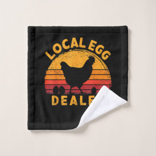 Retro Vintage Local Egg Dealer Farmer Chicken Egg Wash Cloth