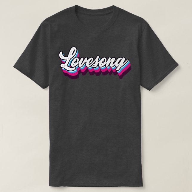 Retro Vintage Lovesong T-Shirt (Design Front)