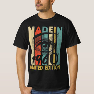 Retro Vintage Made In 1960 Limited Edition , Happy T-Shirt