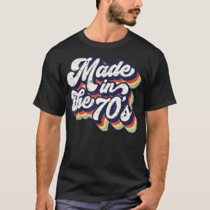 Retro Vintage Made In The 70s 1970s Born Birthday  T-Shirt