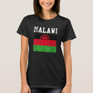 Retro Vintage Malawi Flag Malawian Roots T-Shirt