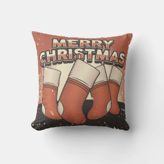 Retro Vintage Man Cave Christmas stocking Cushion