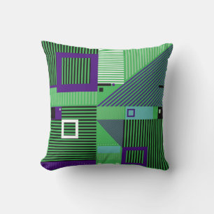 Retro vintage memphis fashion style pattern. Illus Cushion