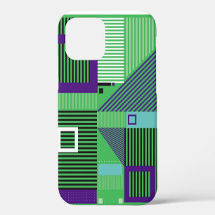 Retro vintage memphis fashion style pattern. Illus iPhone 12 Case