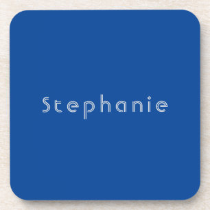 Retro Vintage Minimalist Modern Blue Coaster