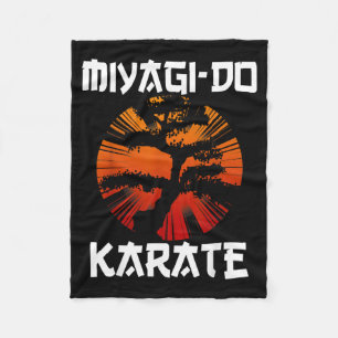 Retro Vintage Miyagi-Do Karate Life Bonsai Tree Fleece Blanket