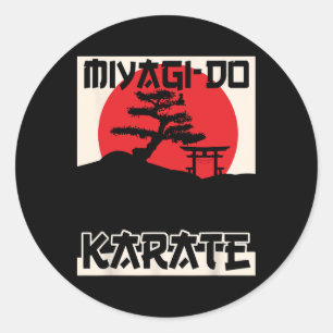 Retro Vintage Miyagi-do Karate Life Bonsai Tree Ma Classic Round Sticker