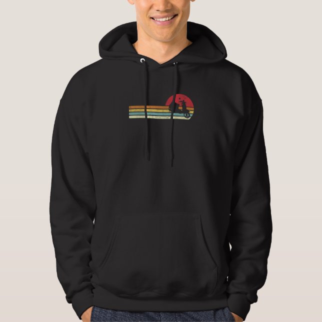 Retro Vintage Moped Scooter Hoodie (Front)