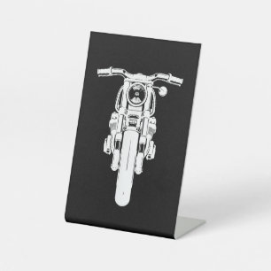 Retro Vintage Motorcycle I love my Motorbik Pedestal Sign