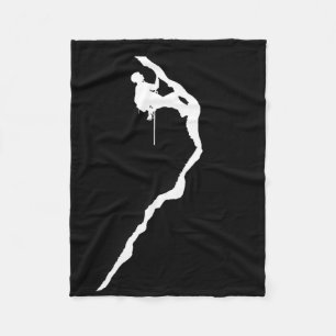 Retro Vintage Mountain Climbing Rock Climber Lover Fleece Blanket