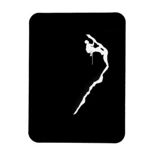 Retro Vintage Mountain Climbing Rock Climber Lover Magnet